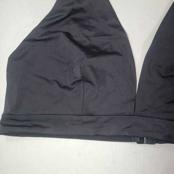 ASOS Design Black Adjustable Bralette Bikini Back Closure Top Size UK26/US22 - Picture 2 of 8